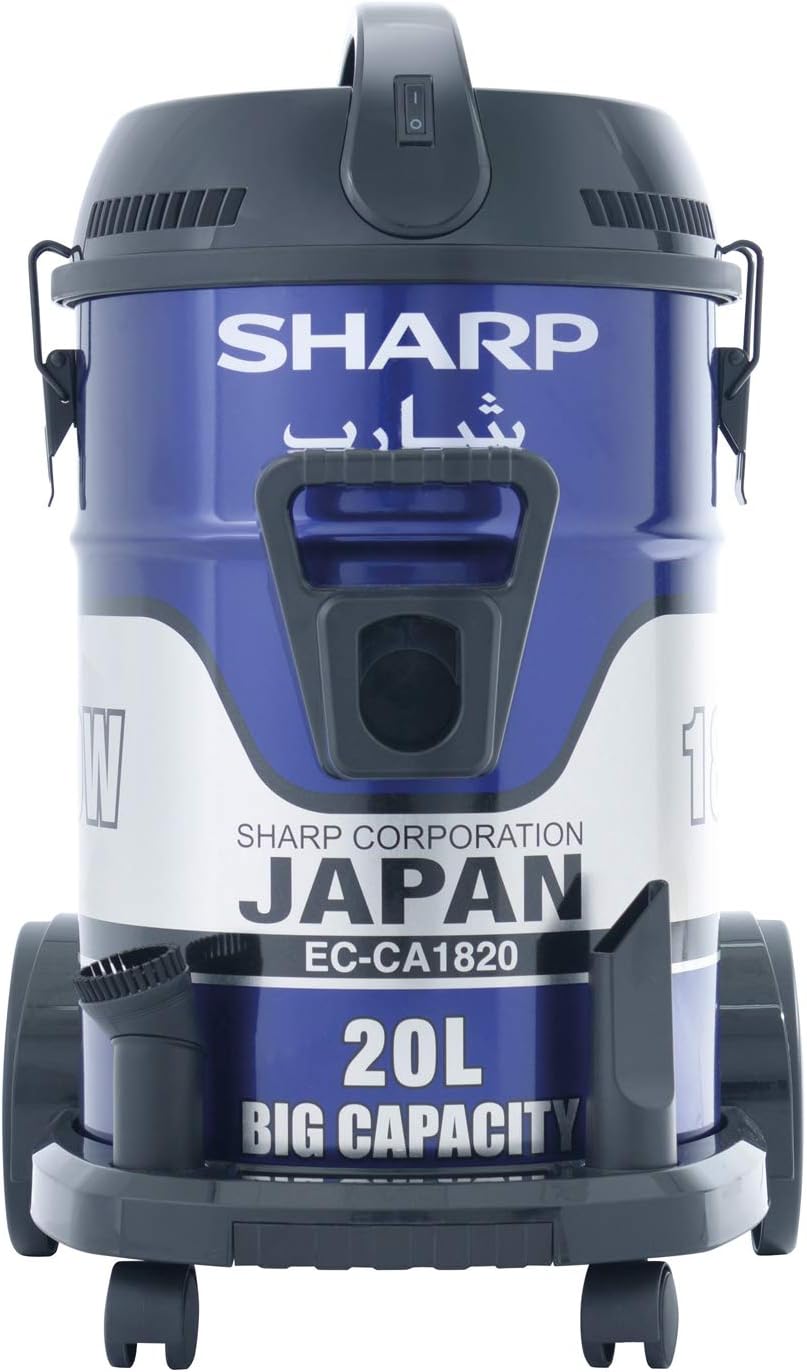 SHARP 22L 2400W HEAVY DUTY DRUM/BARREL 100% COPPER MOTOR VACUUM CLEANER EC-CA2422-Z GOLD