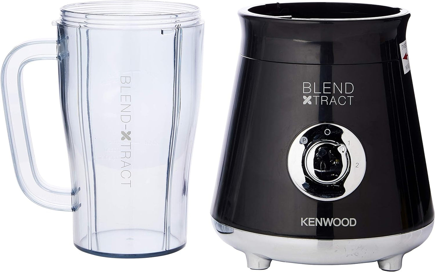 KENWOOD Personal Blender 350W Smoothie Blender/Smoothie Maker with 570ml & 400ml Tritan Smoothie2Go Bottle and Lid, Ice Crush Function BLM05.A0BK Black/Silver