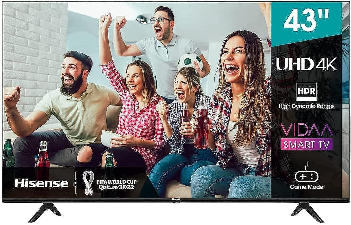 Hisense 58 Inch TV UHD Smart HDR 10/HLG Wifi (2.4GHZ) Bluetooth 5.0 DLNA HDCP Version H.265 decoder - 58A6GE (2021 Model)