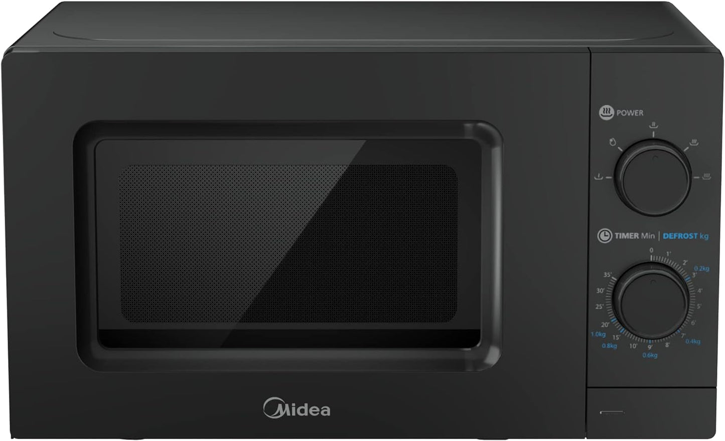 Midea 20L Solo Microwave Oven with Digital Touch Control, 700W, Child Lock, Memory Function, Defrost-by-weight-or-time, Fast Reheat, Push Button Door Opening, Best for Home & Office, Black, EM721BK