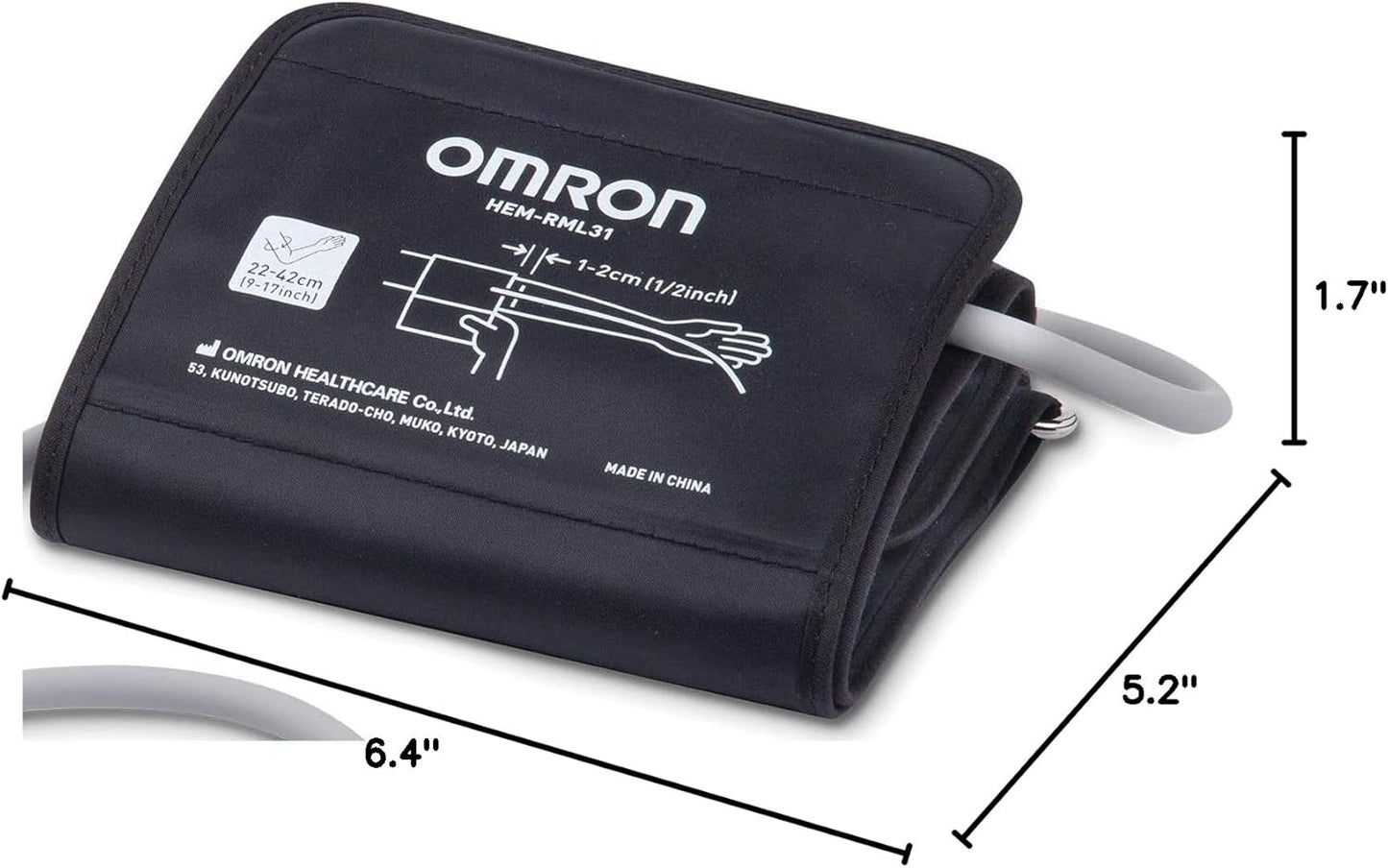 Omron Wide Range D-Ring Cuff 9″ to 17″