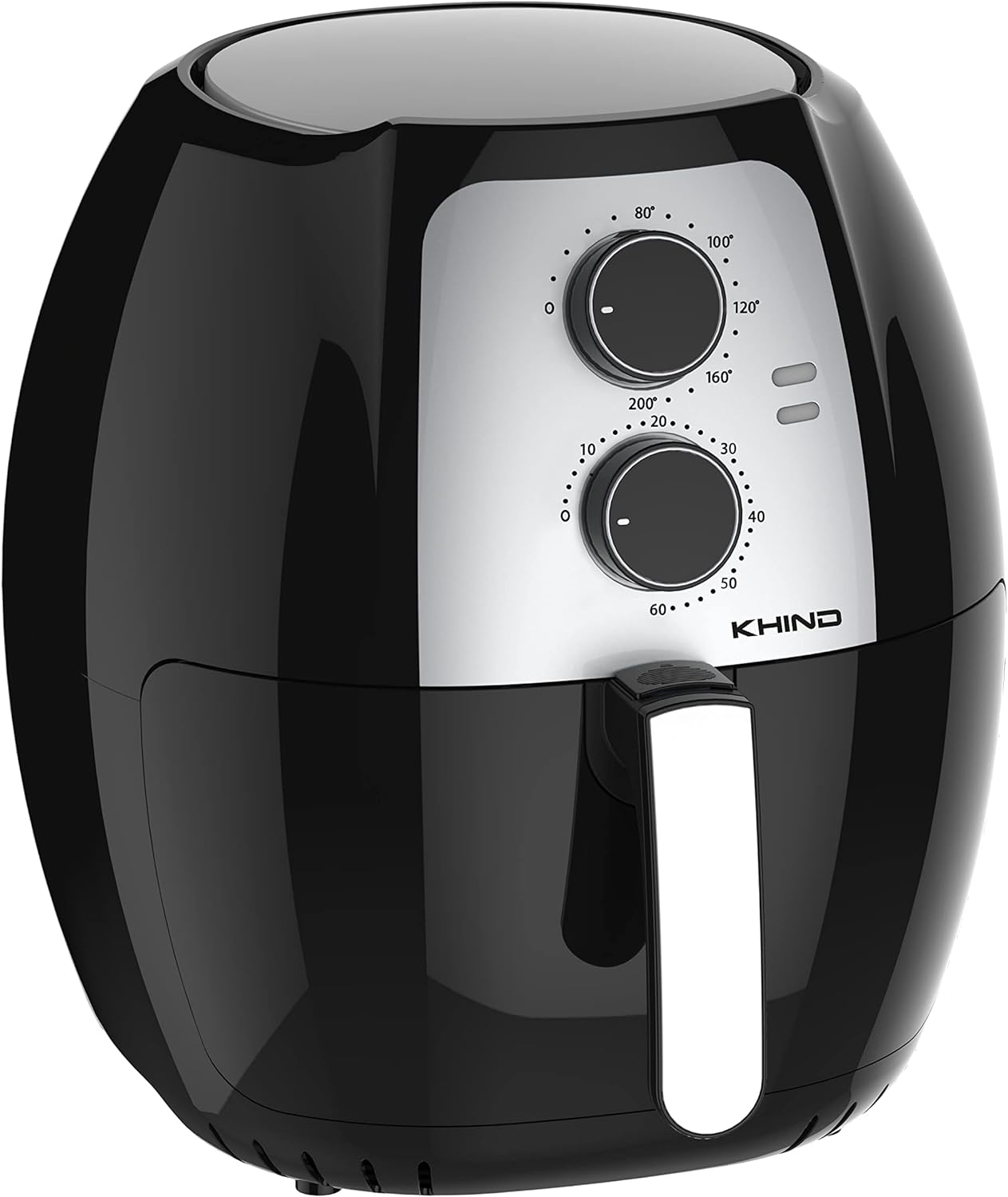 KHIND Air Fryer - 7.7L XL Capacity Air Fryer with Non-Stick Pan, Timer &Temperature Control, Healthy Cooking with up to 80% Less Fat, Auto Shut Down, 1-Year Warranty, Made in Malaysia, Black - ARF77