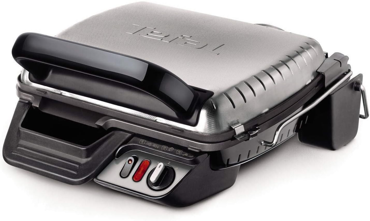 TEFAL Grill | Ultra compact Barbecue / BBQ Grill / Sandwich Maker | 1700 watts | Silver | 2 Years Warranty | GC302B28