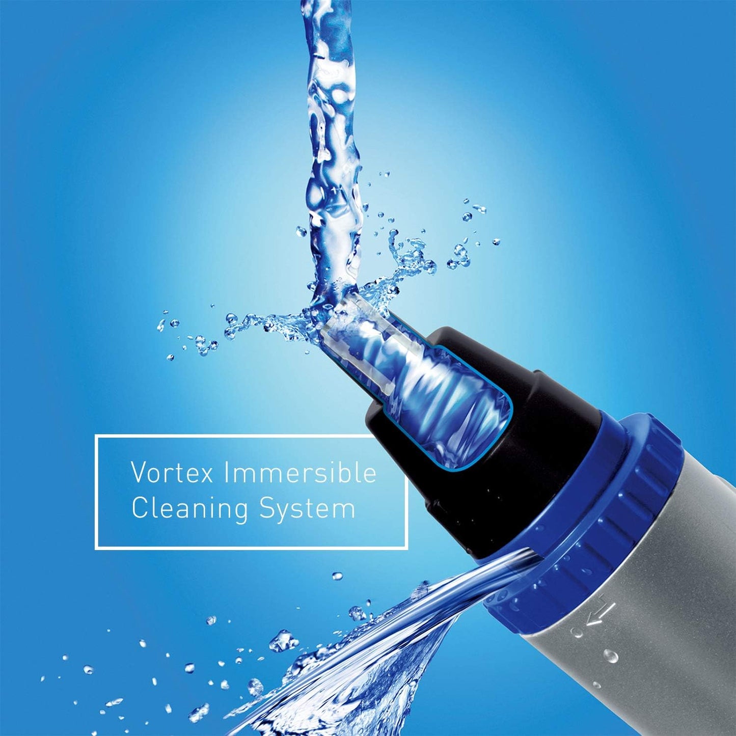 Panasonic ER-GN30-K Nose, Ear n Facial Hair Trimmer Wet/Dry with Vortex Cleaning System, Black