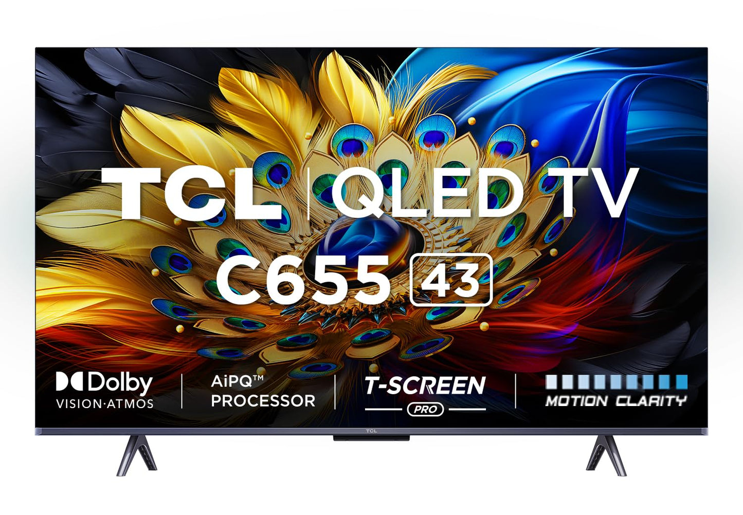 TCL 164 cm (65 inches) 4K Ultra HD Smart QLED Google TV 65C645 (Black)