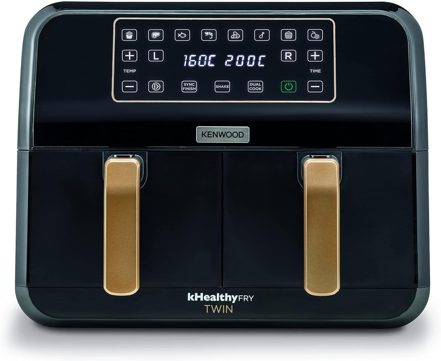 Kenwood 2-in-1 25L Toaster Oven+Air Fryer - Oven Toaster Grill with Large Capacity, Rotisserie Function for Frying, Roasting, Grilling, Broiling, Baking, Browning, Defrosting,Heating MOA25.600BK Black