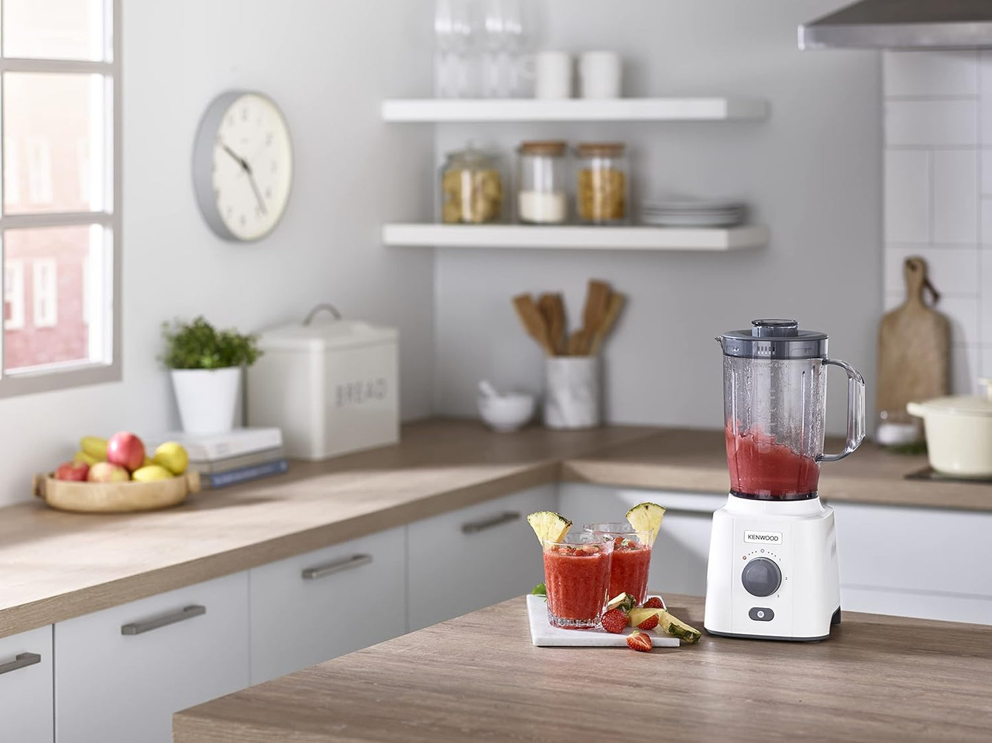 Kenwood Blender 2.0 L Jar 650 Watts With 2 Mill And 1 Extra Jar, White, Blp406Wh