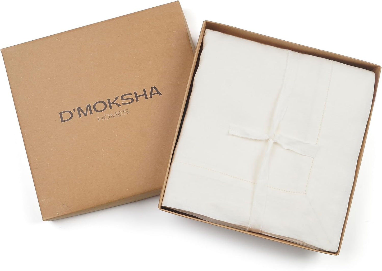 D'Moksha Homes Charcoal Grey Linen Curtain 52 x 96 Inch - Light Filtering Rod Pocket Curtain 96 Inch 1 Panel - 100% Pure Linen European Flax Window Treatment Panel for Living Room, Bedroom