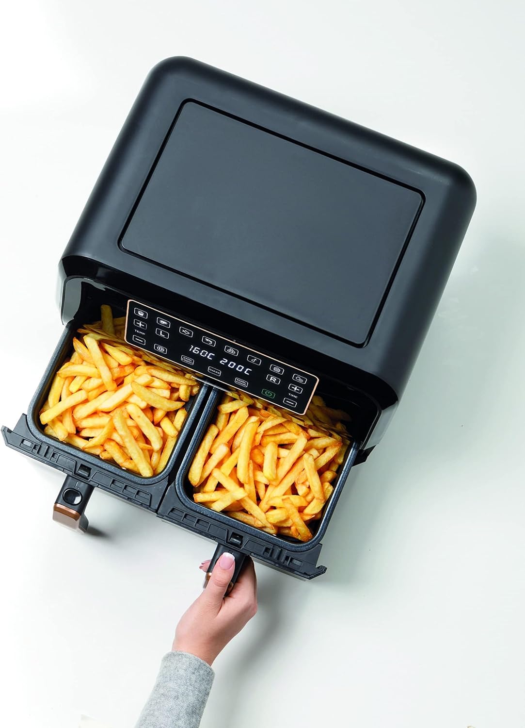 Kenwood 2-in-1 25L Toaster Oven+Air Fryer - Oven Toaster Grill with Large Capacity, Rotisserie Function for Frying, Roasting, Grilling, Broiling, Baking, Browning, Defrosting,Heating MOA25.600BK Black
