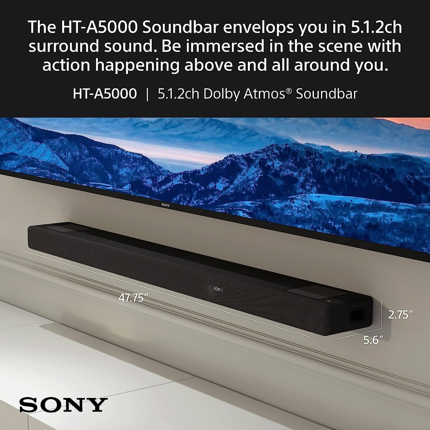 Sony HT-A3000 3.1ch Dolby Atmos Soundbar Surround Sound Home Theater with DTS:X Works with Google Assistant