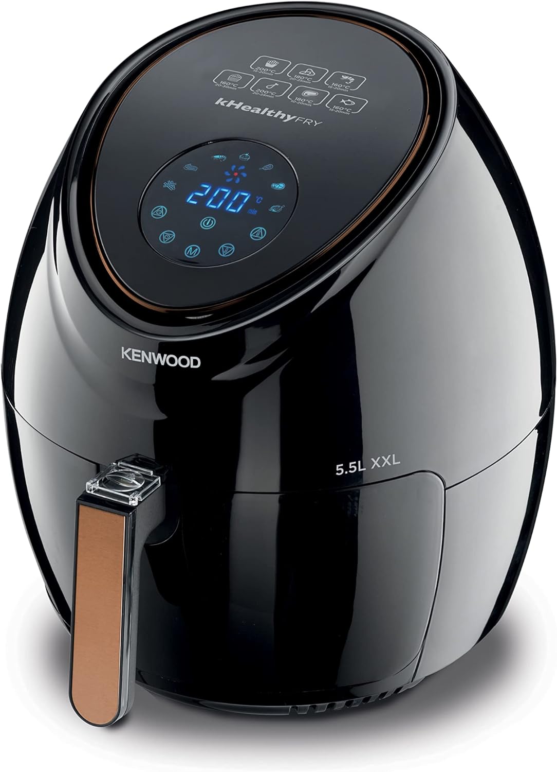 Kenwood Digital Air Fryer XXL 5.5L 2.4KG 1800W with Rapid Hot Air Circulation for Frying, Grilling, Broiling, Roasting, Baking and Toasting HFP50.000WH, White