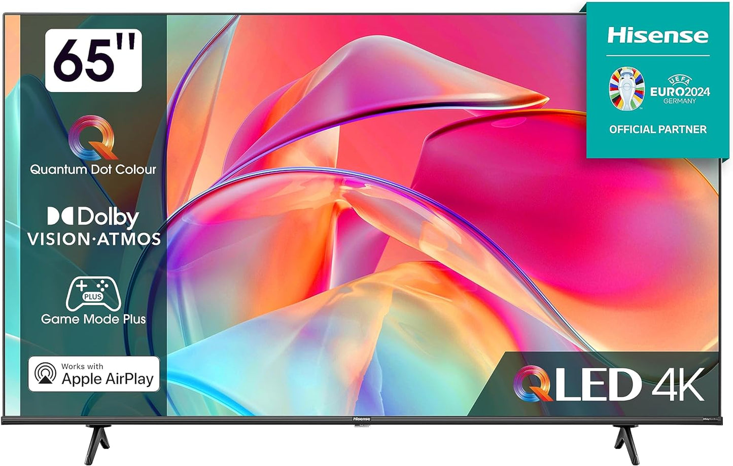 HISENSE QLED Smart TV, 55 Inch E7K with Quantum Dot Colour, Dolby Vision·Atmos, Share to TV, Voice Control and Game Mode VRR ALLM, AI Sports Mode, Youtube, Netflix, Shahid and Anghami,55E7K