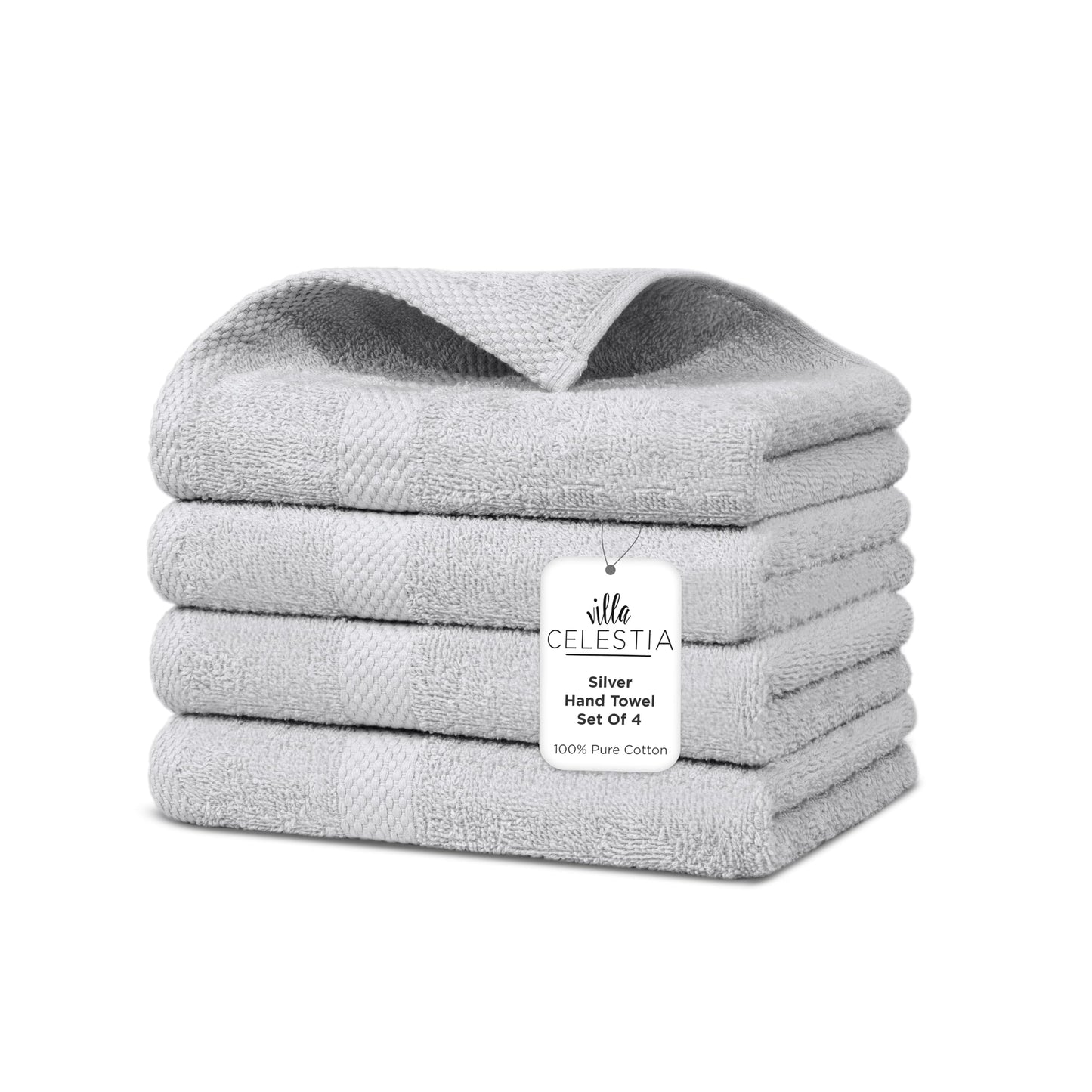 600 GSM 100% Cotton Bath Towels, Grey, Set of 4, Highly Absorbent, Plush, Soft, Quick Dry, 4 Pieces Combed Cotton Luxury Towels for Hotels, Spa, Salon, Bathroom, Dorm, Pack of 4