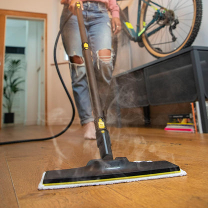 Karcher SC2 Steam Cleaner, 1500W, Powerful High-Pressure Home Cleaner, Multipurpose, Versatile Accessories, Ideal for Kitchen & Bathroom Use, Yellow