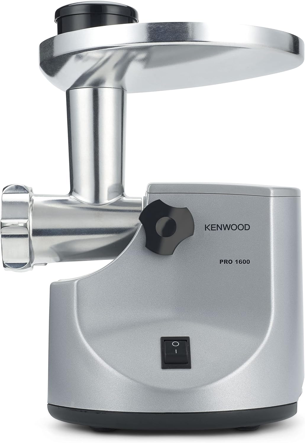 KENWOOD Meat Grinder 1600W Powerful Metal Body Mincer with Kibbeh Maker, Sausage Feed Tube Pusher, 3 Stainless Steel Screens for Fine, Medium & Coarse Results MG510 Silver
