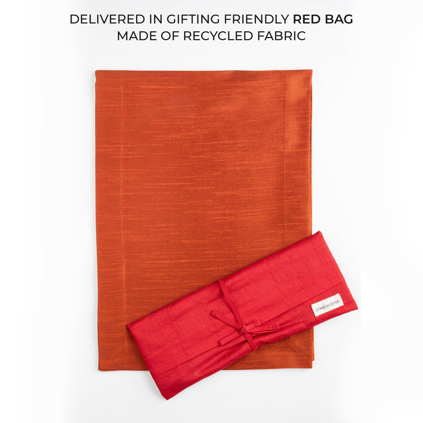 D'Moksha Homes Wine Red Table Runner 14 x 48 Inch - Vegan Silk, Elegant Wine Red Silk Table Runner 48 inch - Machine Washable for Coffee Tables, Fall, Halloween - 100% Cruelty Free, Recycled Fabric