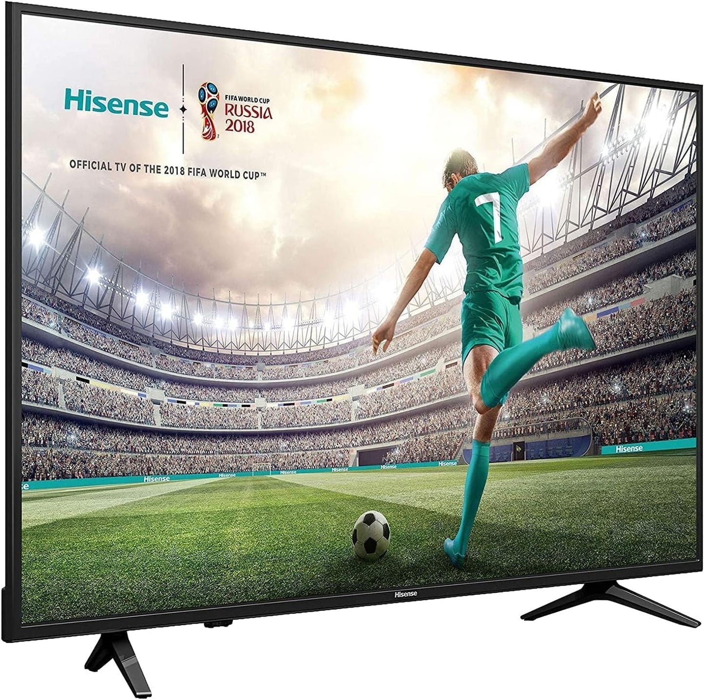 Hisense 50 Inch TV 4K UHD Smart TV, With Dolby Vision HDR, DTS Virtual X, YouTube, Netflix, Freeview Play & Alexa Built-in, Bluetooth & WiFi Black Model 50A61GTUK - 1 Year Full Warranty.