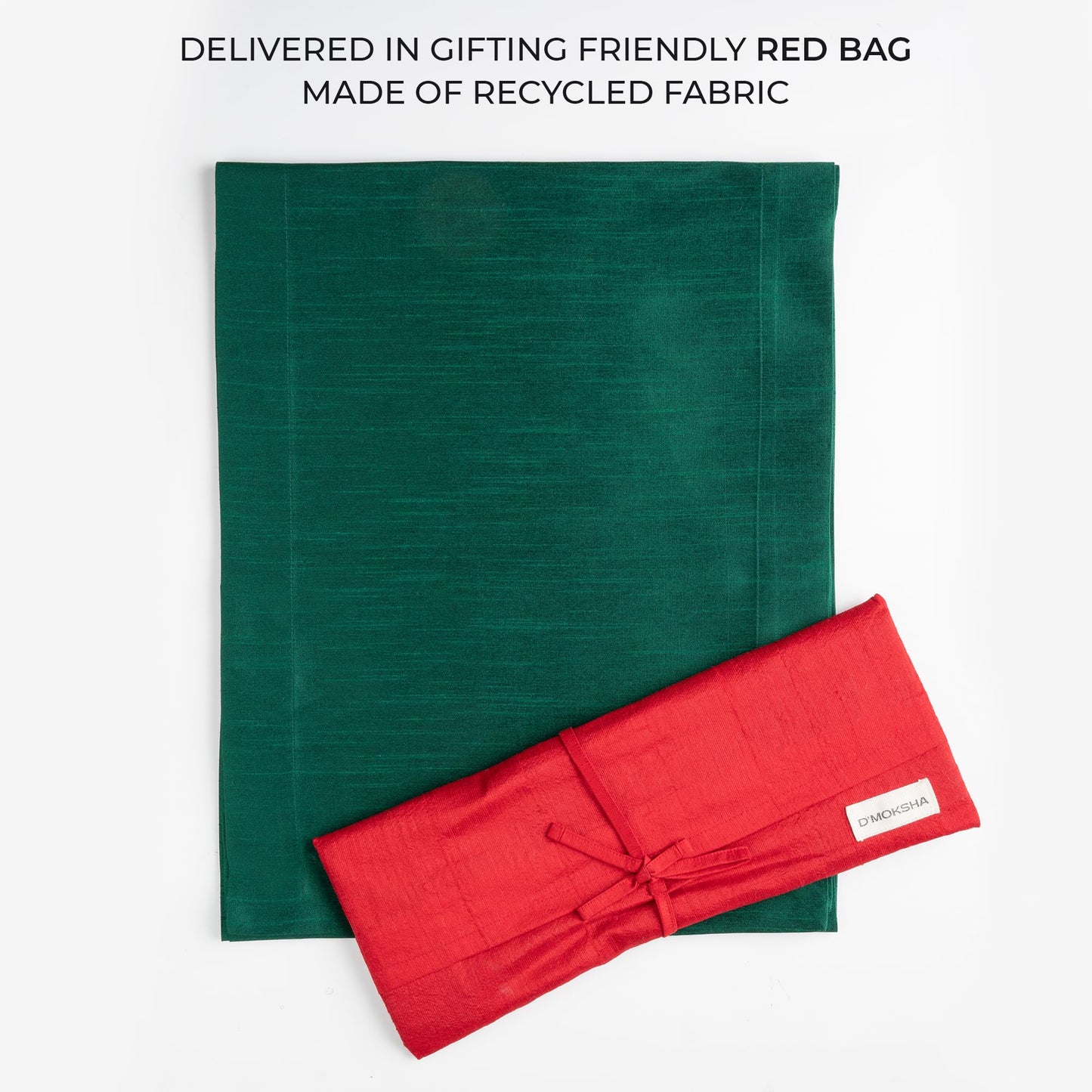 D'Moksha Homes Wine Red Table Runner 14 x 48 Inch - Vegan Silk, Elegant Wine Red Silk Table Runner 48 inch - Machine Washable for Coffee Tables, Fall, Halloween - 100% Cruelty Free, Recycled Fabric