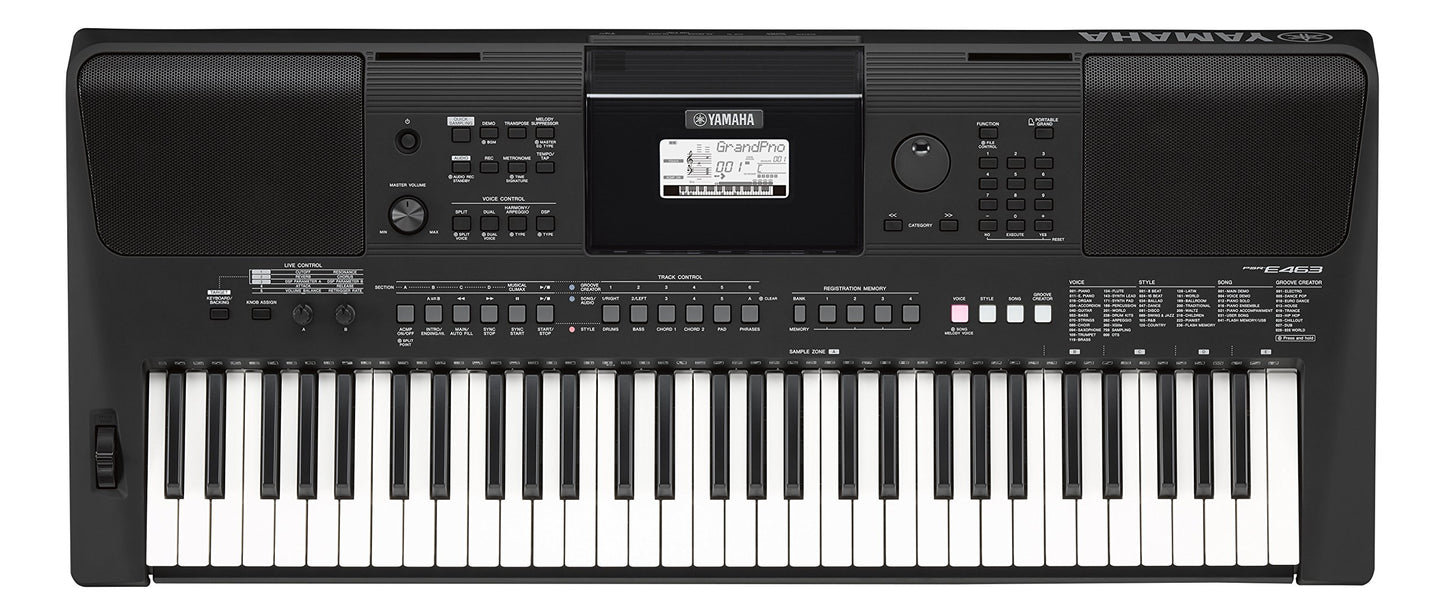 Yamaha Digital Keyboard - A Versatile, Entry-Level Keyboard with 61 Touch-Sensitive Keys, 622 Instrument Voices, Black,PSR-E373