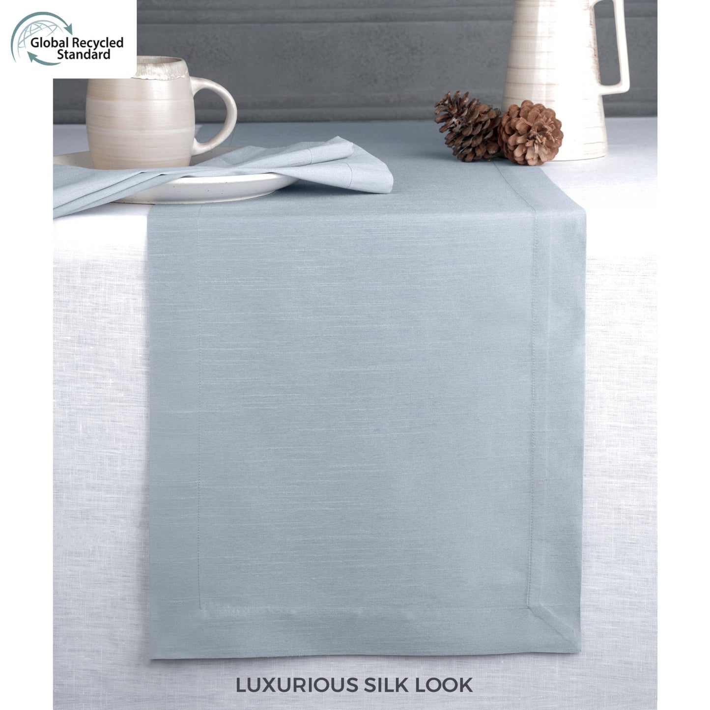 D'Moksha Homes Wine Red Table Runner 14 x 48 Inch - Vegan Silk, Elegant Wine Red Silk Table Runner 48 inch - Machine Washable for Coffee Tables, Fall, Halloween - 100% Cruelty Free, Recycled Fabric