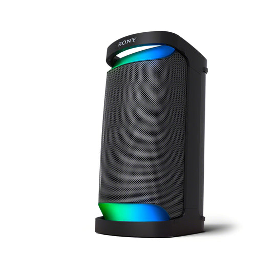 Sony SRS-XP500 Portable Wireless Bluetooth Party Speaker (Karaoke/Guitar Input, IPX4 Splashproof Protection,20hrs Battery,Ambient Light,USB Play & Charge,Quick Charge, Power bank)