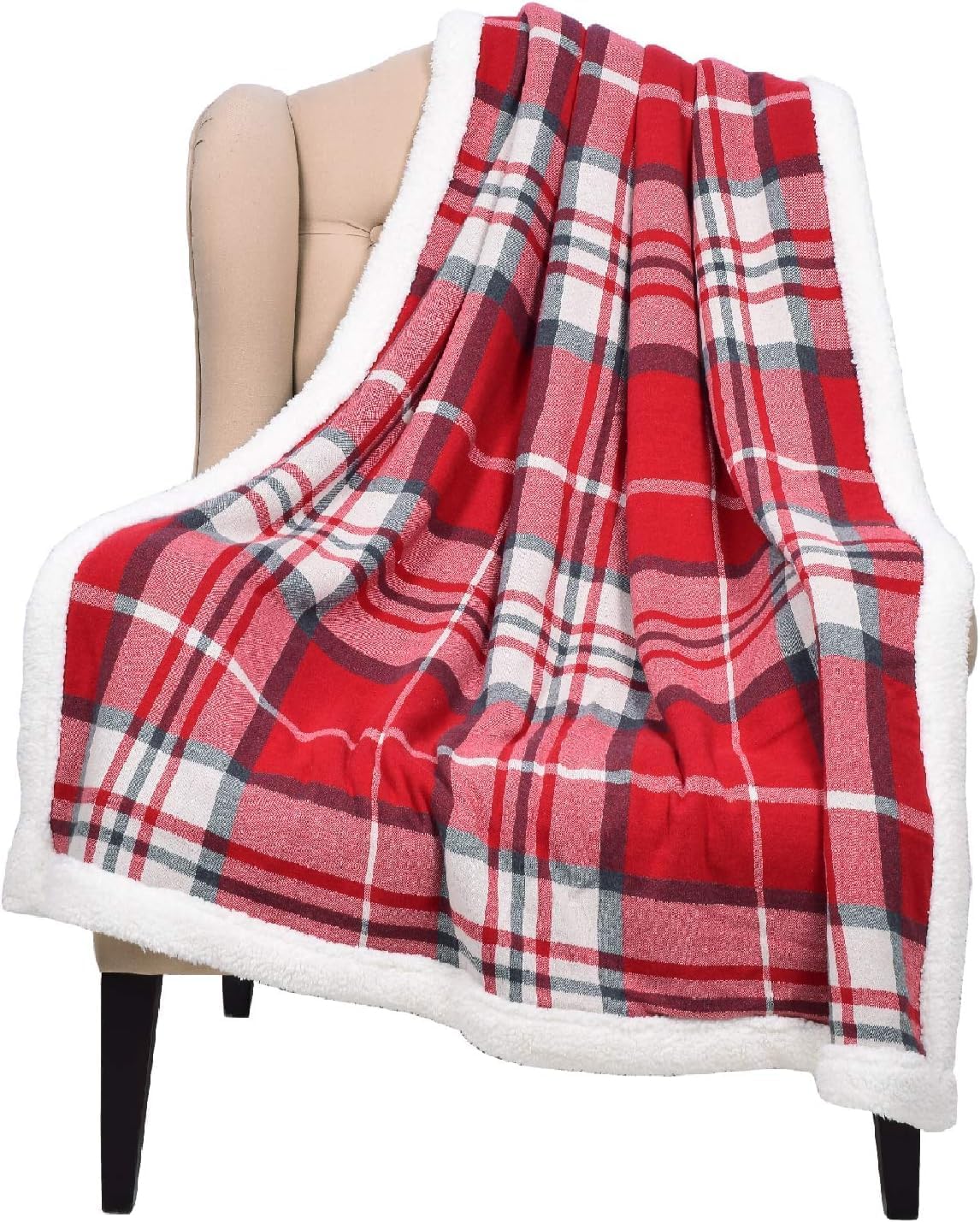 Lavish Touch 100% Cotton Knitted Throw, Blanket for All Season Indoor Outdoor