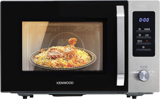 KENWOOD 30L Microwave Oven with Grill, Convection, Digital Display, 5 Power Levels, Defrost Function, Stainless Steel, Auto Menu, 95 Minutes Timer, Clock Function 900W MWM31.000BK Black/Silver