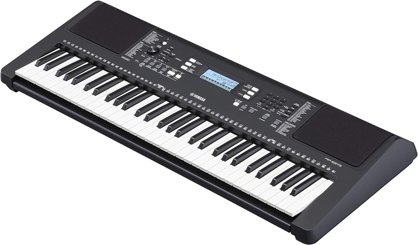 Yamaha Digital Keyboard - A Versatile, Entry-Level Keyboard with 61 Touch-Sensitive Keys, 622 Instrument Voices, Black,PSR-E373