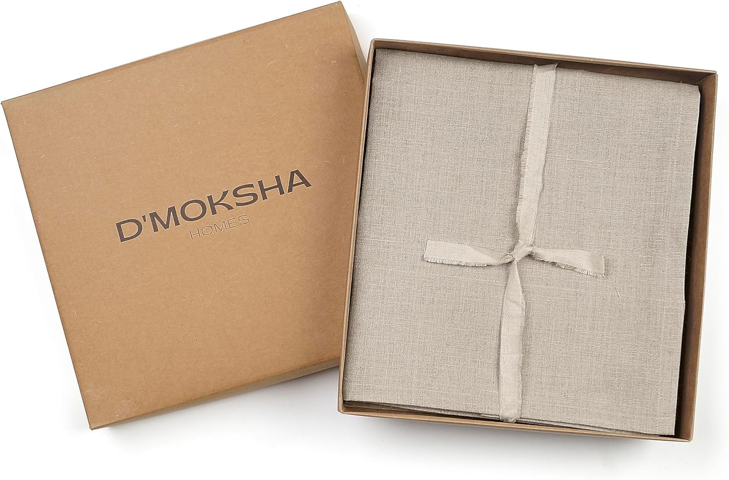 D'Moksha Homes Charcoal Grey Linen Curtain 52 x 96 Inch - Light Filtering Rod Pocket Curtain 96 Inch 1 Panel - 100% Pure Linen European Flax Window Treatment Panel for Living Room, Bedroom