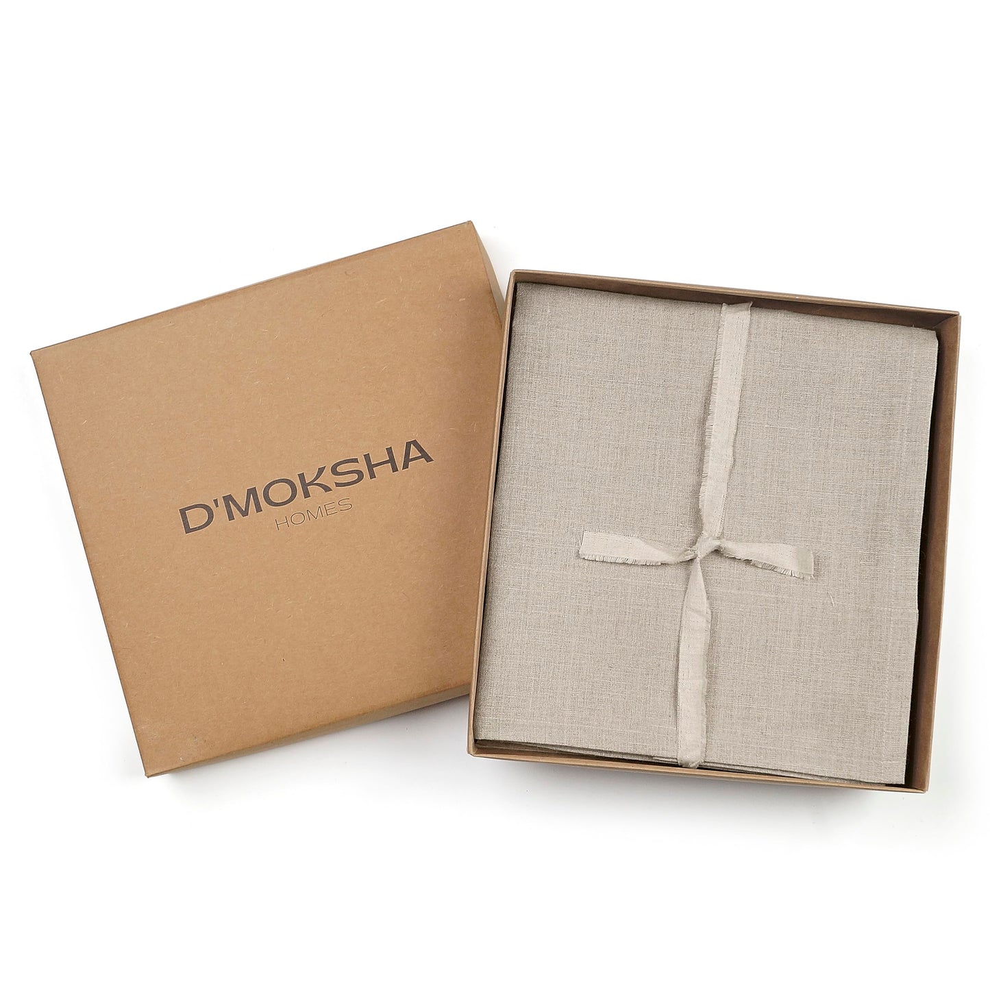 D'Moksha Homes Black Linen Curtain 52 x 108 Inch - Light Filtering Rod Pocket Curtain 108 Inches Long 1 Panel - 100% Pure Linen European Flax Window Treatment Panel for Living Room, Bedroom