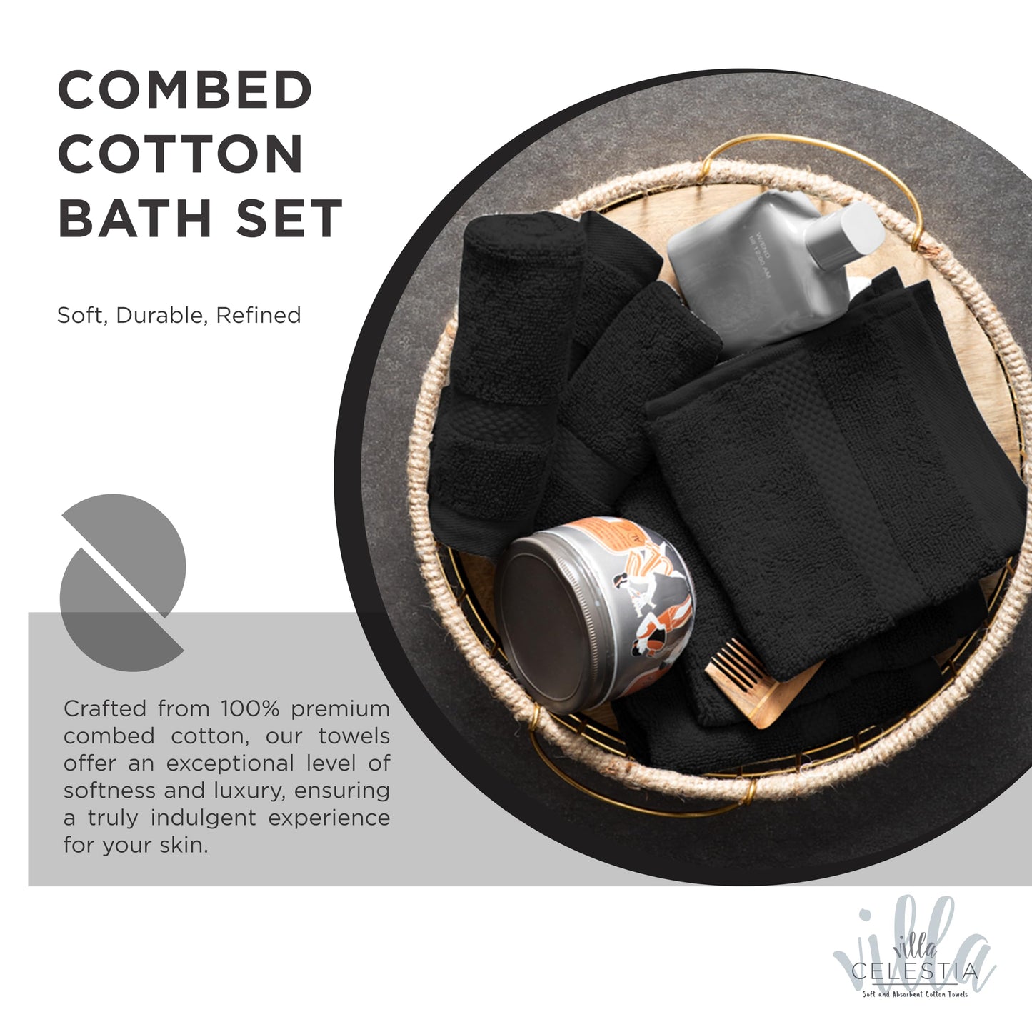 600 GSM 100% Cotton Bath Towels, Grey, Set of 4, Highly Absorbent, Plush, Soft, Quick Dry, 4 Pieces Combed Cotton Luxury Towels for Hotels, Spa, Salon, Bathroom, Dorm, Pack of 4
