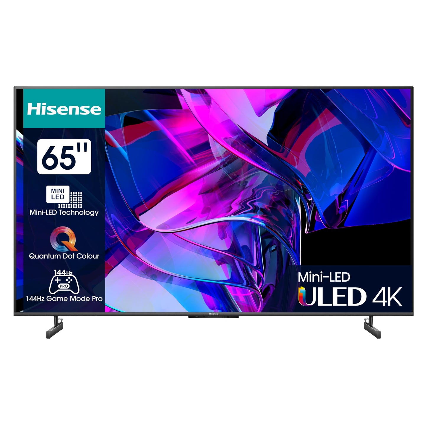 Hisense 65-Inch U7 Series Mini-LED ULED 4K UHD Smart TV (65U7K, 2024 Model) - QLED, Native 144Hz, 1000-Nit, Dolby Vision IQ, Full Array Local Dimming, Game Mode Pro, Alexa Compatibility