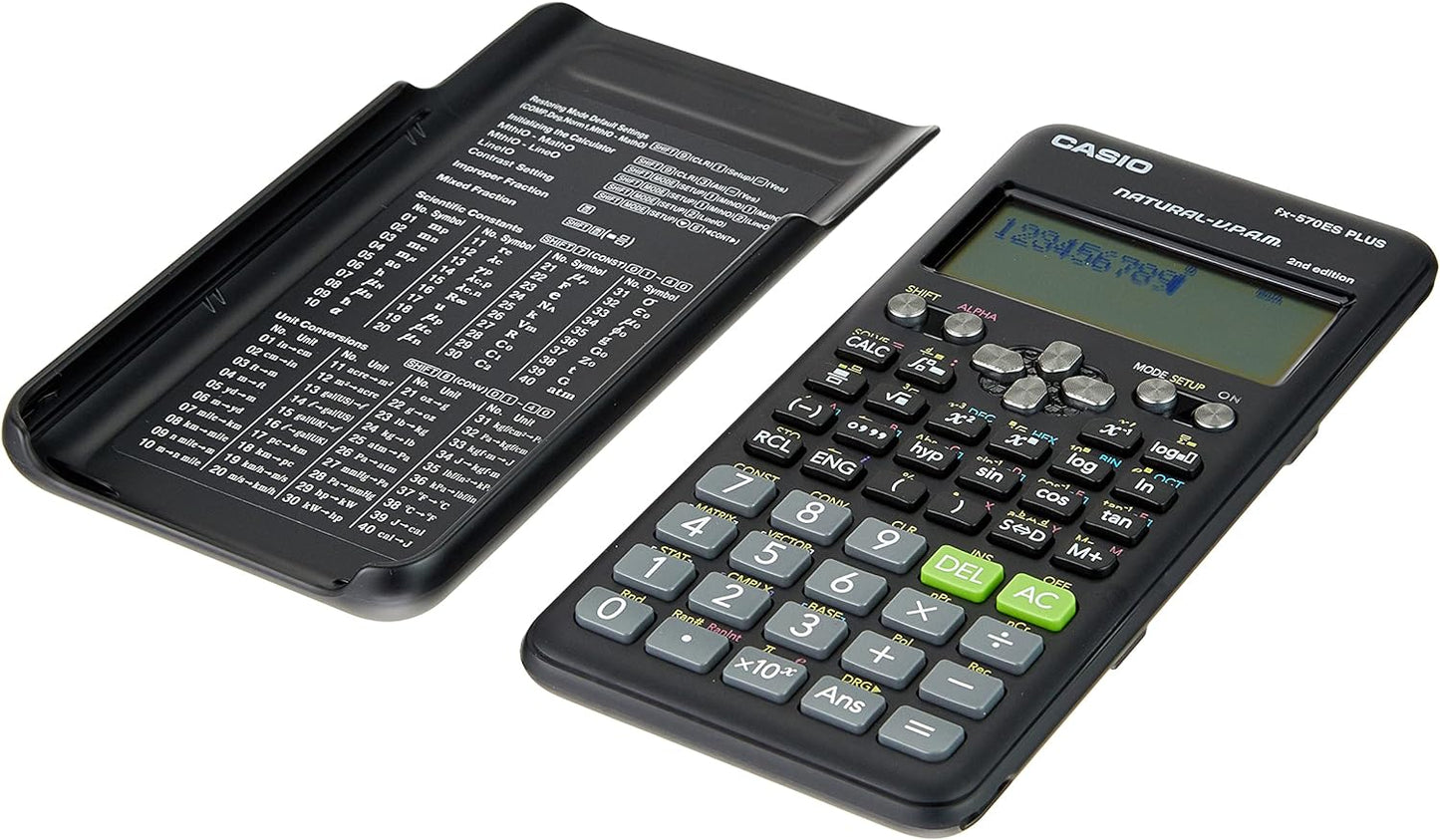 Casio Fx-570Es Plus 2 Scientific Calculator With 417 Functions, Black