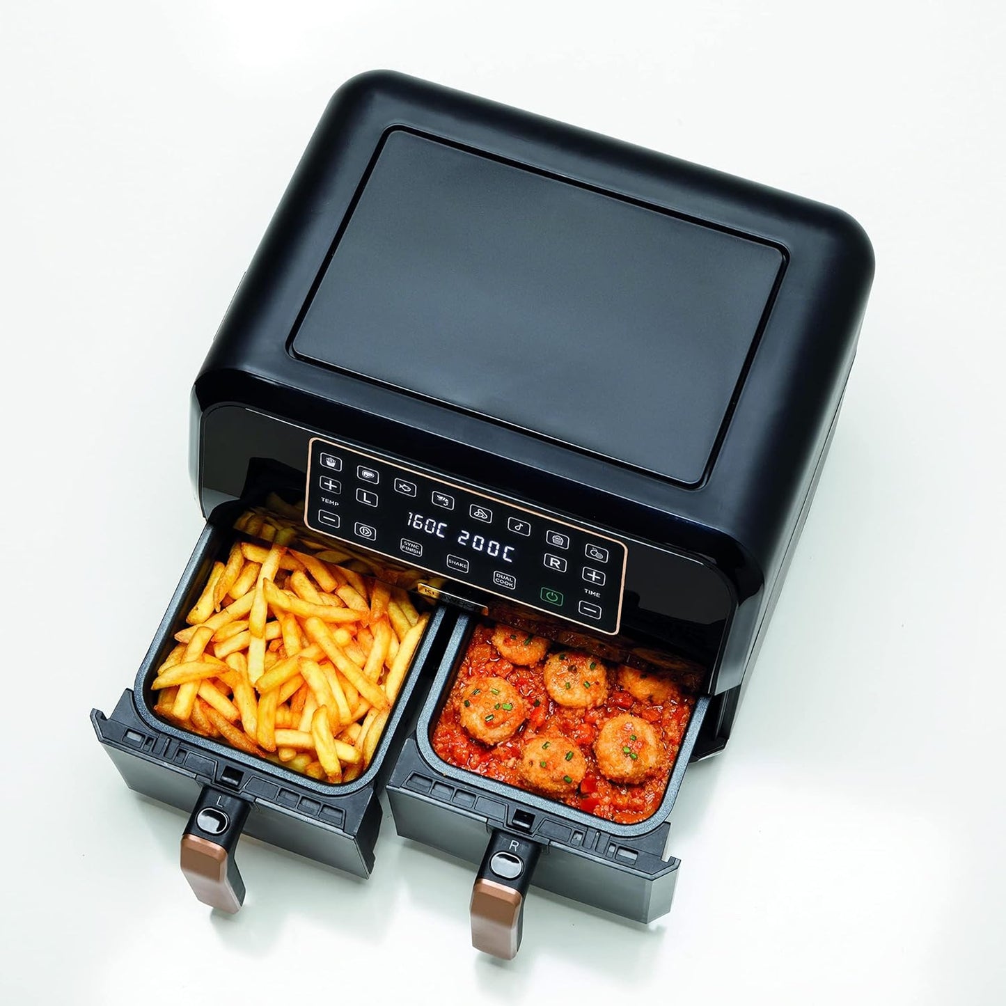 Kenwood 2-in-1 25L Toaster Oven+Air Fryer - Oven Toaster Grill with Large Capacity, Rotisserie Function for Frying, Roasting, Grilling, Broiling, Baking, Browning, Defrosting,Heating MOA25.600BK Black