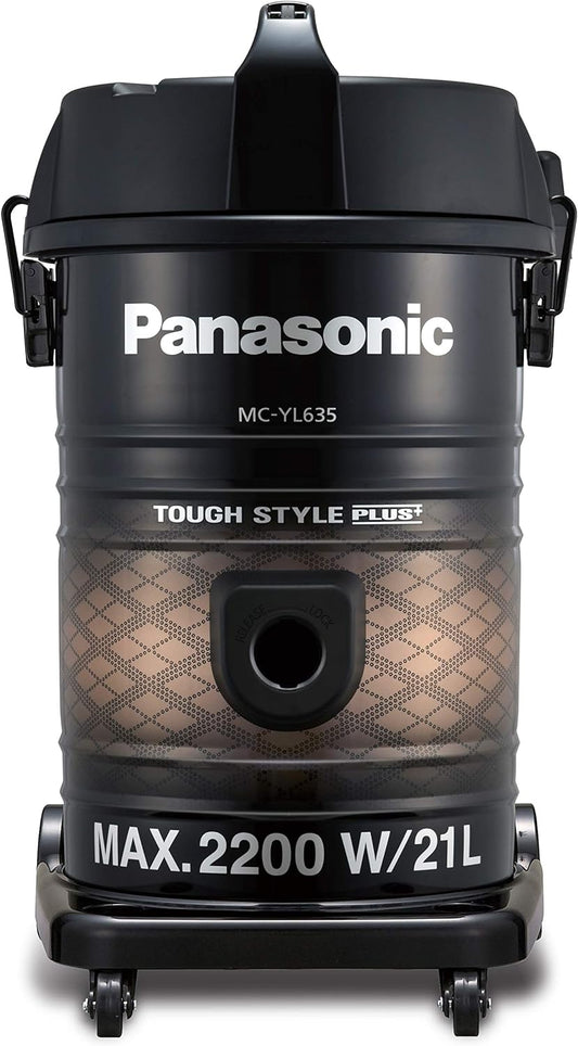 Panasonic Vacuum Cleaner, Tank, 2200W, MC-CL635, 21L Dust Capacity, Black/Brown, 1 Yr Warranty