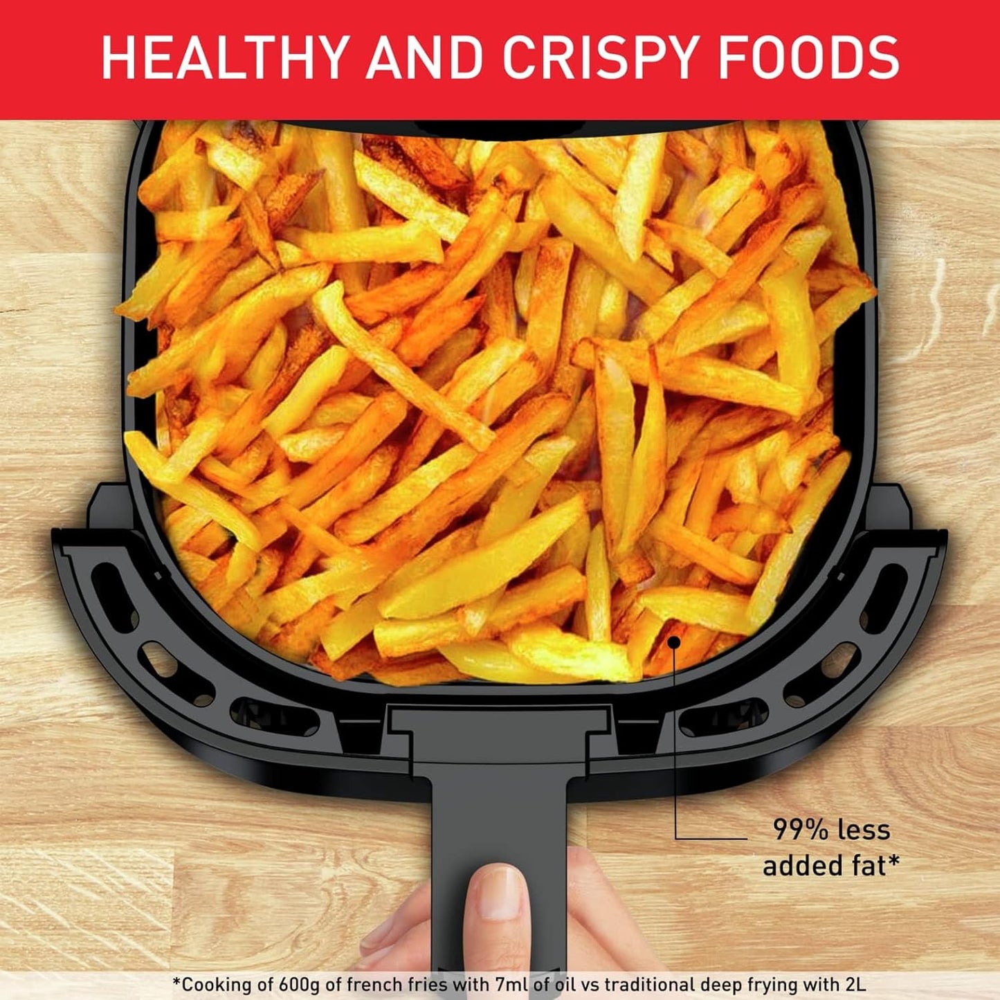TEFAL Air Fryer | Easy Fry & Grill Digital 2-in-1 |4.2 L Capacity | 1550 W | Healthy Cooking | Air Fry + Grill | 8 Automatic Programs |Adjustable Temperature | Timer | 2 Years Warranty | EY505D27