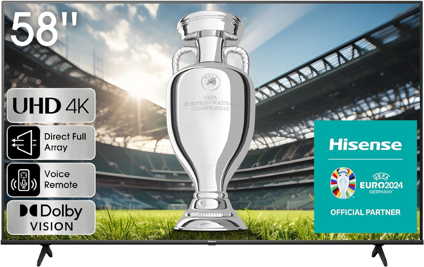 HISENSE QLED Smart TV, 55 Inch E7K with Quantum Dot Colour, Dolby Vision·Atmos, Share to TV, Voice Control and Game Mode VRR ALLM, AI Sports Mode, Youtube, Netflix, Shahid and Anghami,55E7K
