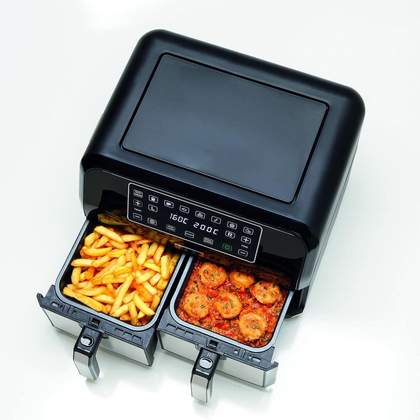 Kenwood 2-in-1 25L Toaster Oven+Air Fryer - Oven Toaster Grill with Large Capacity, Rotisserie Function for Frying, Roasting, Grilling, Broiling, Baking, Browning, Defrosting,Heating MOA25.600BK Black