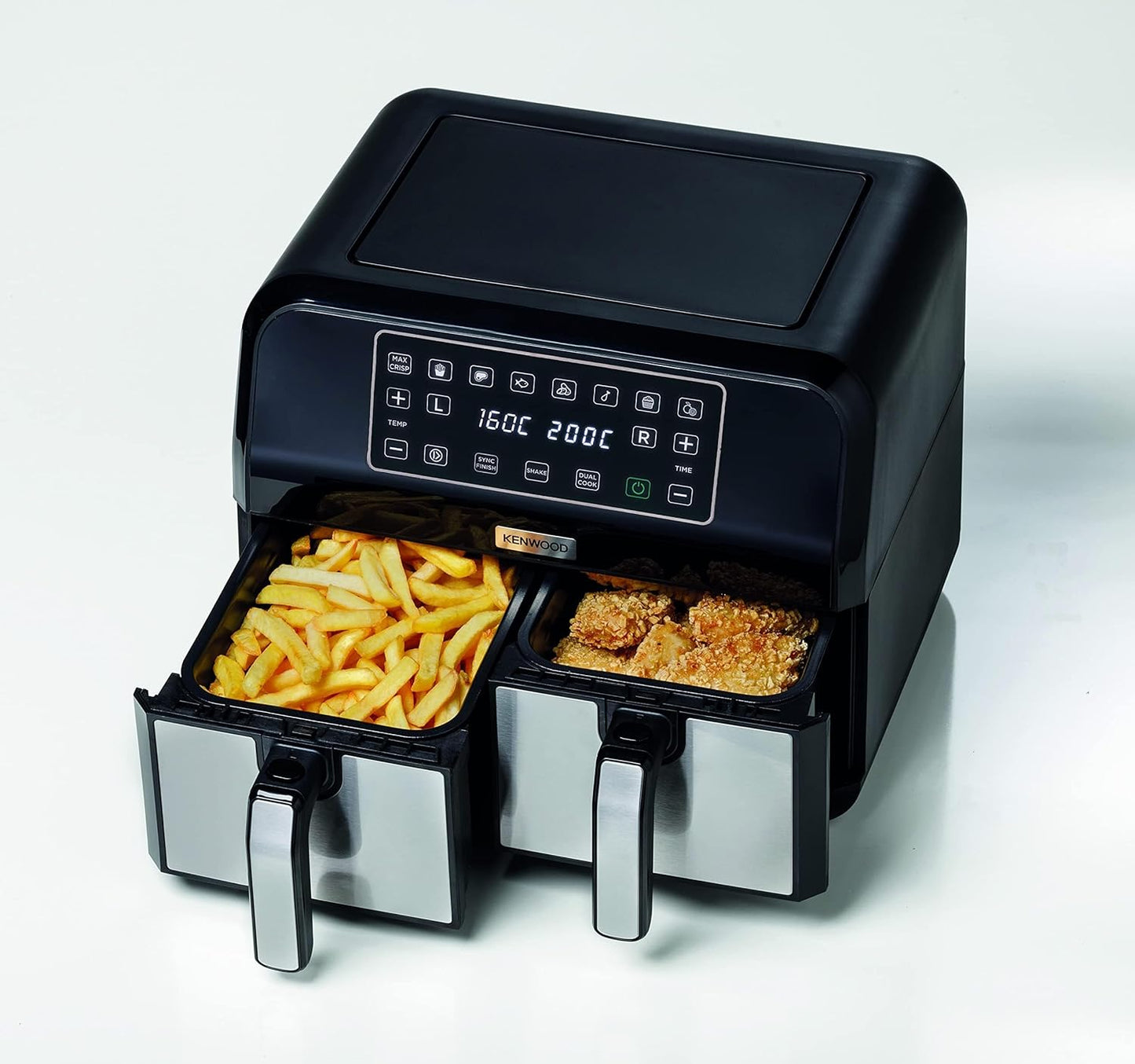 Kenwood 2-in-1 25L Toaster Oven+Air Fryer - Oven Toaster Grill with Large Capacity, Rotisserie Function for Frying, Roasting, Grilling, Broiling, Baking, Browning, Defrosting,Heating MOA25.600BK Black