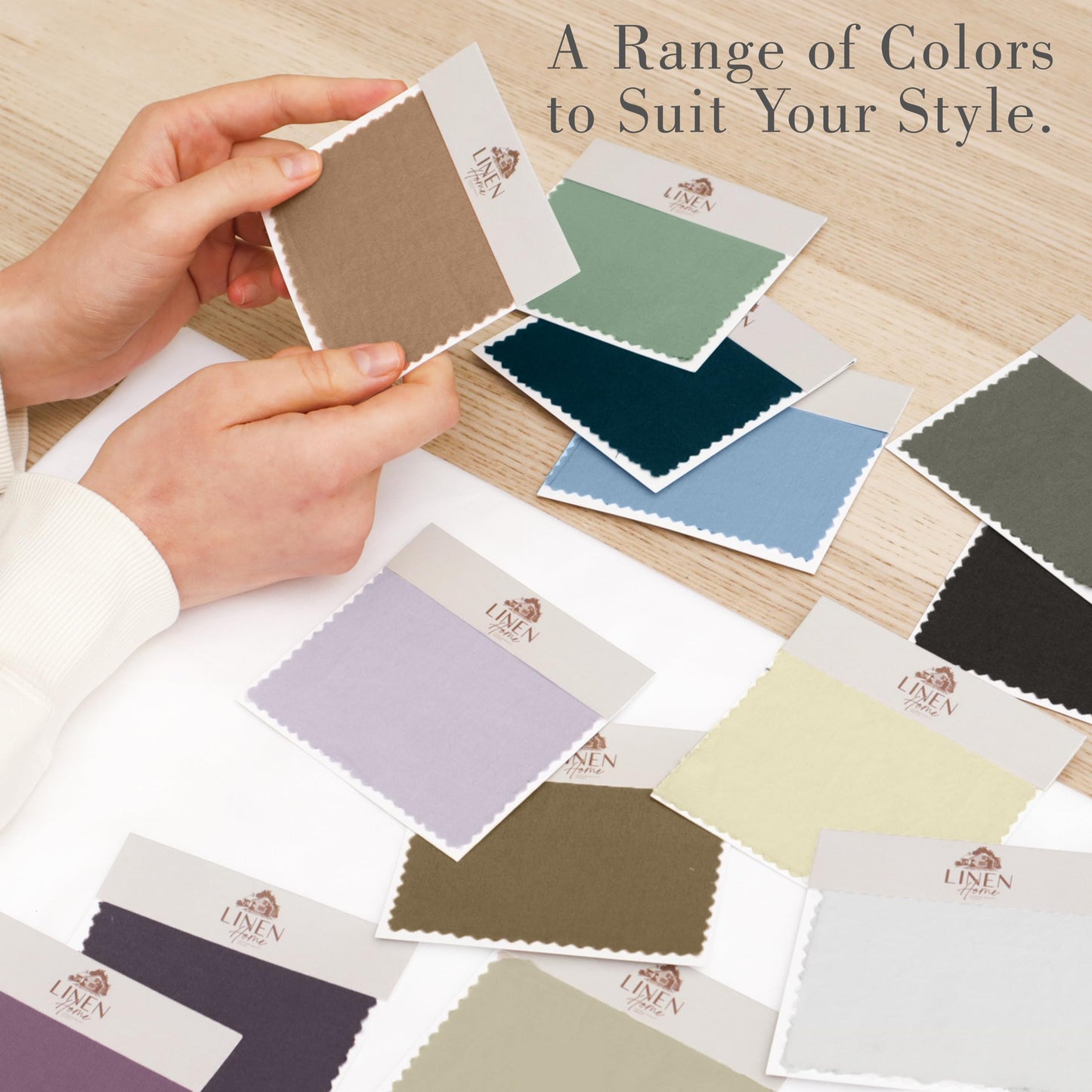 Linen Home Washed Cotton Percale Queen Sheet Set, Navy Blue, Preshrunk, 4 Pieces Sets - 1 Flat, 1 Deep Pocket Fitted Sheet & 2 Envelope Closure Pillowcases, Soft, Cool and Comfortable Bed Linen