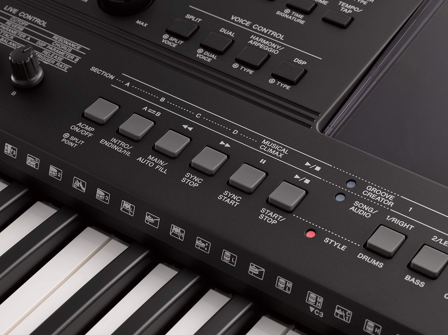 Yamaha Digital Keyboard - A Versatile, Entry-Level Keyboard with 61 Touch-Sensitive Keys, 622 Instrument Voices, Black,PSR-E373