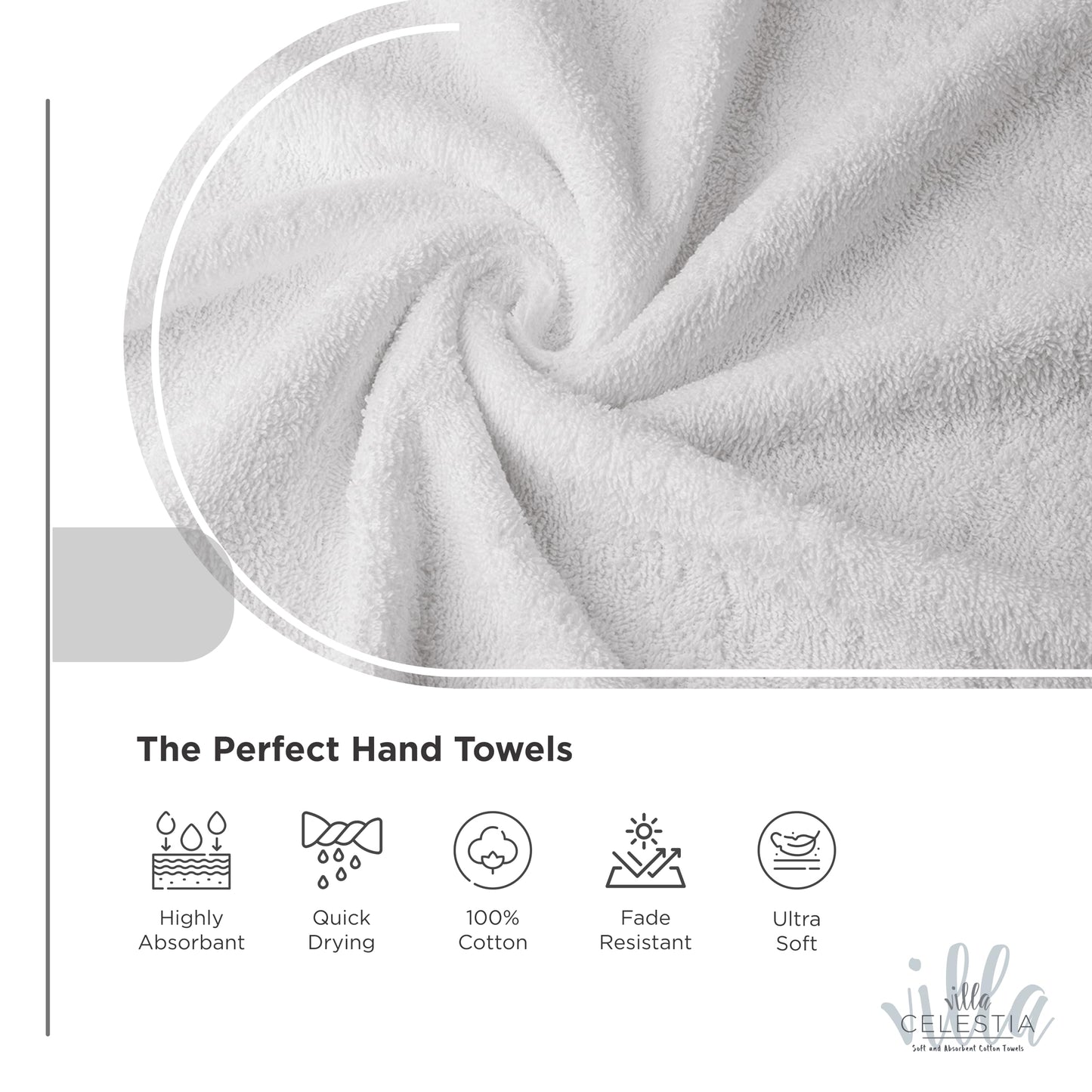 600 GSM 100% Cotton Bath Towels, Grey, Set of 4, Highly Absorbent, Plush, Soft, Quick Dry, 4 Pieces Combed Cotton Luxury Towels for Hotels, Spa, Salon, Bathroom, Dorm, Pack of 4