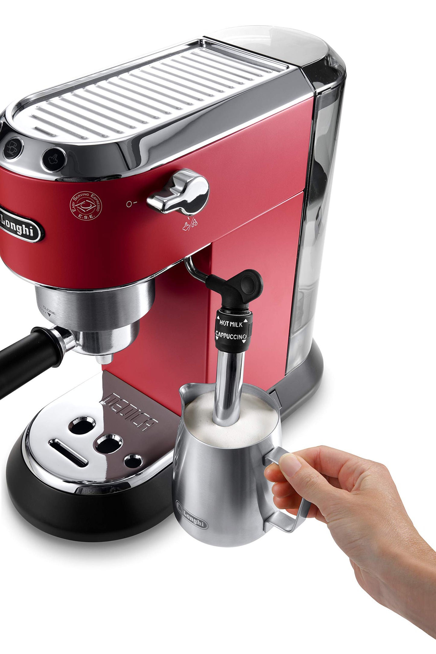 De'Longhi Dedica Style Pump Espresso Machine, Red - EC685.R - International Version