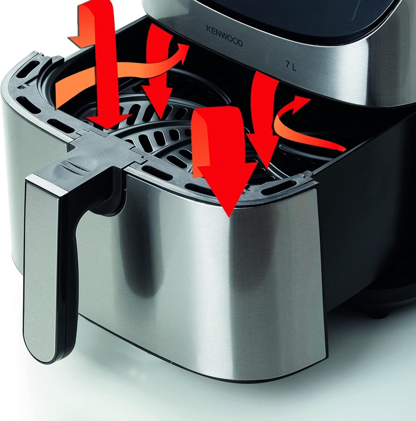 Kenwood Digital Air Fryer XXL 5.5L 2.4KG 1800W with Rapid Hot Air Circulation for Frying, Grilling, Broiling, Roasting, Baking and Toasting HFP50.000WH, White