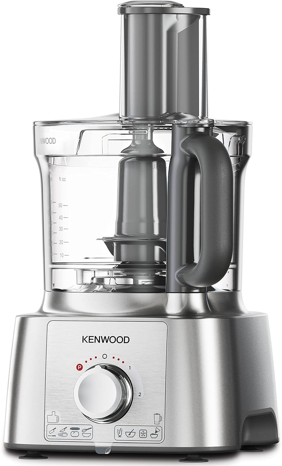 Kenwood Food Processor 1000W Multi-Functional With 3L Bowl, 2 Stainless Steel Disks, Blender, Grinder Mill, Whisk, Dough Maker Fdp65.400Wh White