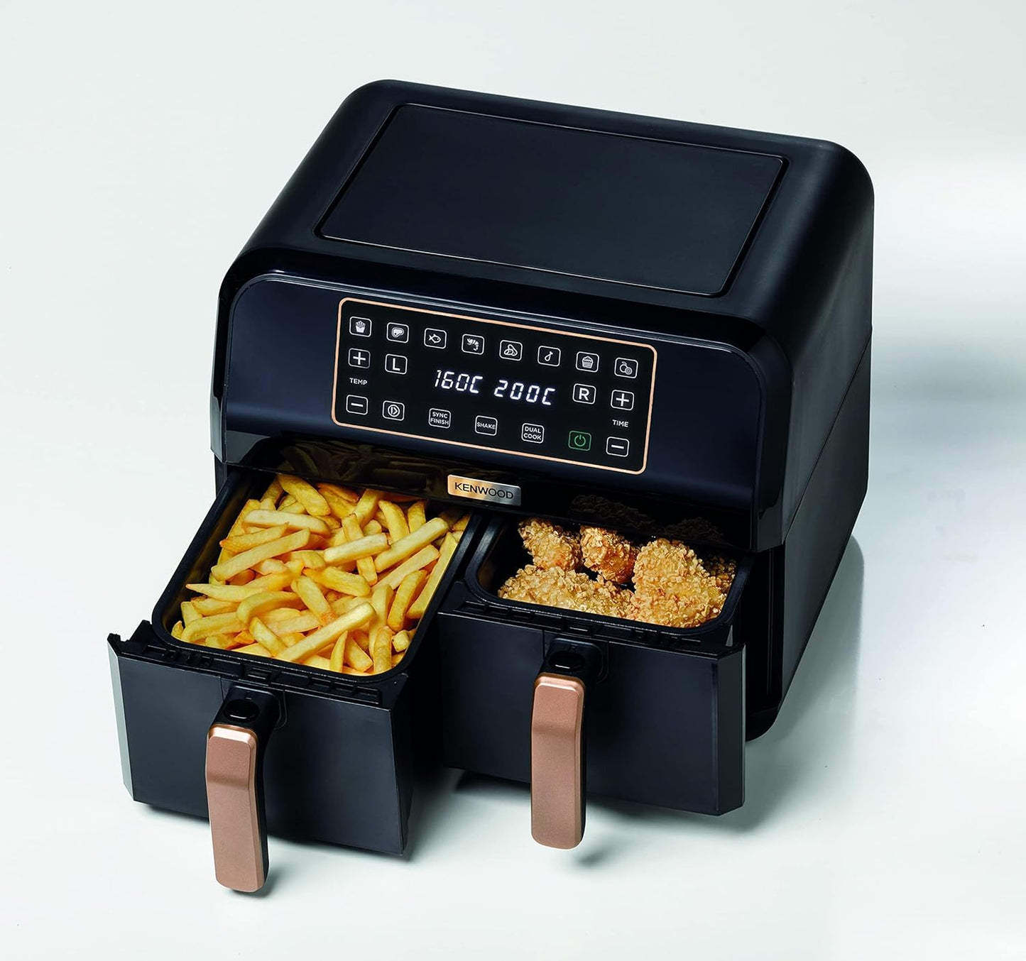 Kenwood 2-in-1 25L Toaster Oven+Air Fryer - Oven Toaster Grill with Large Capacity, Rotisserie Function for Frying, Roasting, Grilling, Broiling, Baking, Browning, Defrosting,Heating MOA25.600BK Black