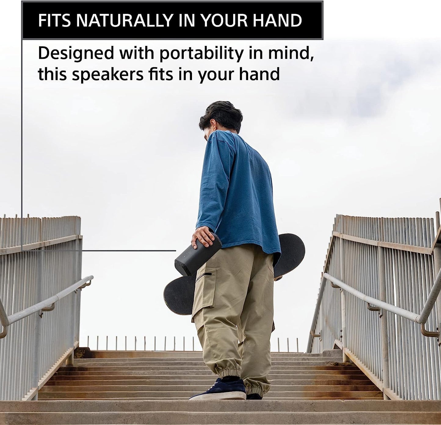 Sony SRS XE200 X Series Wireless Ultra Portable Bluetooth Speaker, IP67 Waterproof, Dustproof and Shockproof with 16 Hour Battery and Easy to Carry Strap, Black, SRSXE200/B,