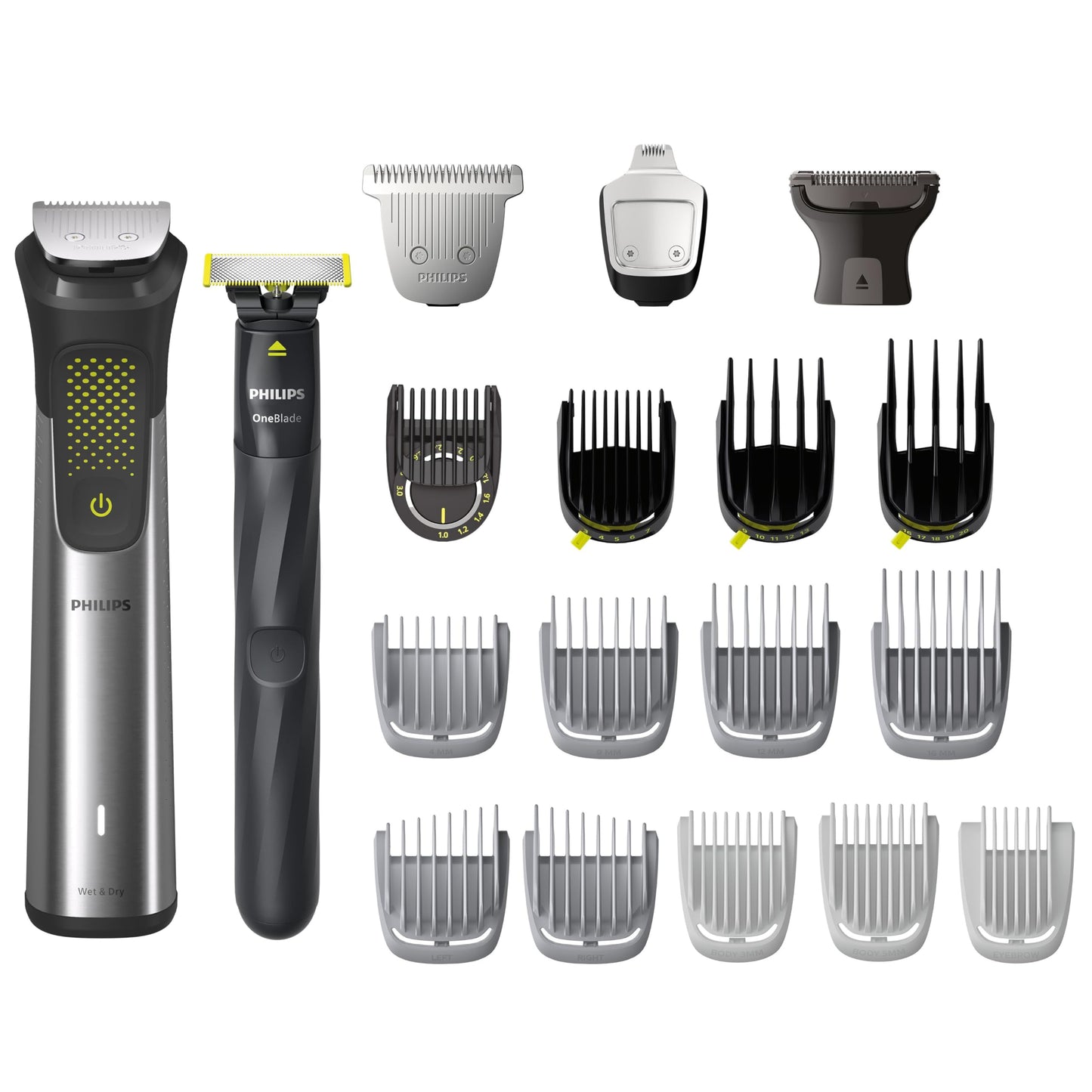 Philips Multigroom Series 3000 for Face, 6-in-1 Grooming Kit for beard, moustache, nose & ear hair, cordless, 60 min runtime, 16h full charging time, MG3710/33,Black