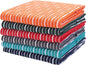 Lavish Touch Brookyn Stripe Kitchen Towel 18x28 inch,100% Cotton