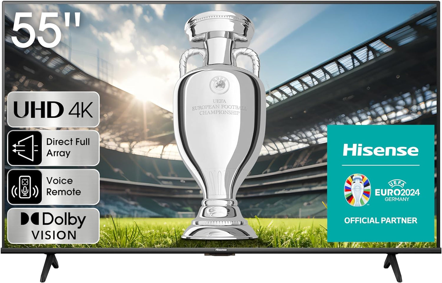 HISENSE QLED Smart TV, 55 Inch E7K with Quantum Dot Colour, Dolby Vision·Atmos, Share to TV, Voice Control and Game Mode VRR ALLM, AI Sports Mode, Youtube, Netflix, Shahid and Anghami,55E7K